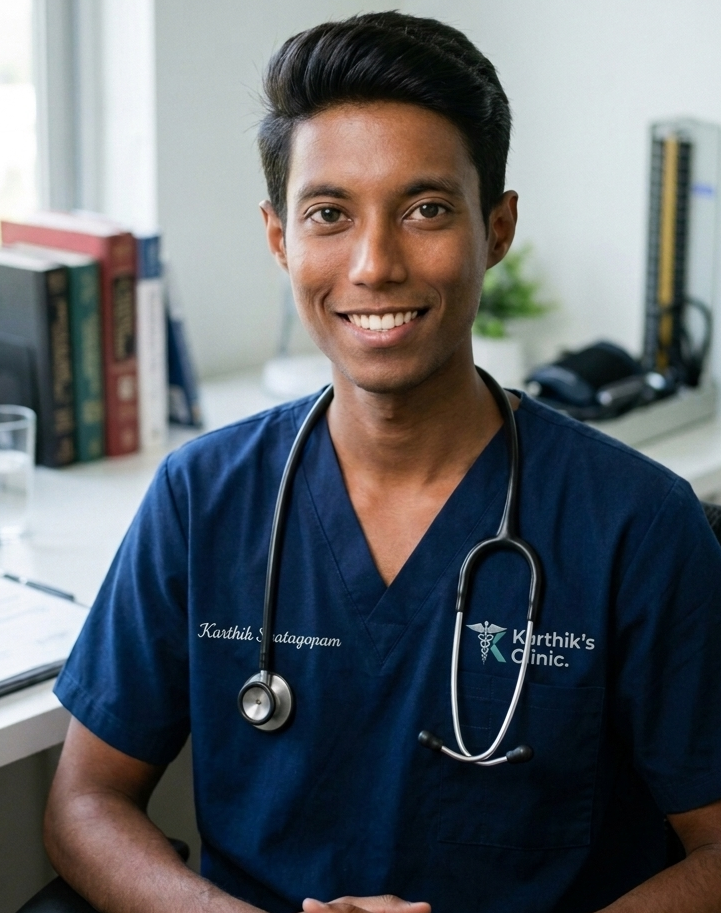 Dr. Karthik, clinical headshot